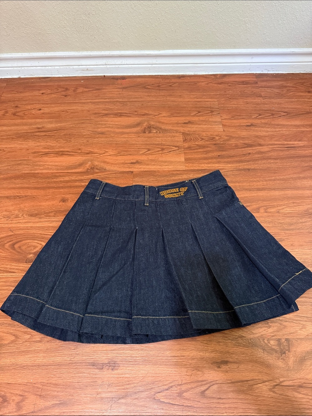 House of Sunny Pleated Denim Skirt - Picture 10 of 14